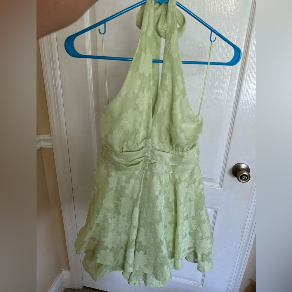 Light Green Halter Romper